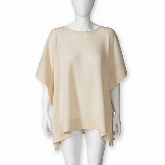 Alicia Adams Alpaca Sweaters - NWT Alicia Adams Alpaca Ivory Sweater Poncho OS